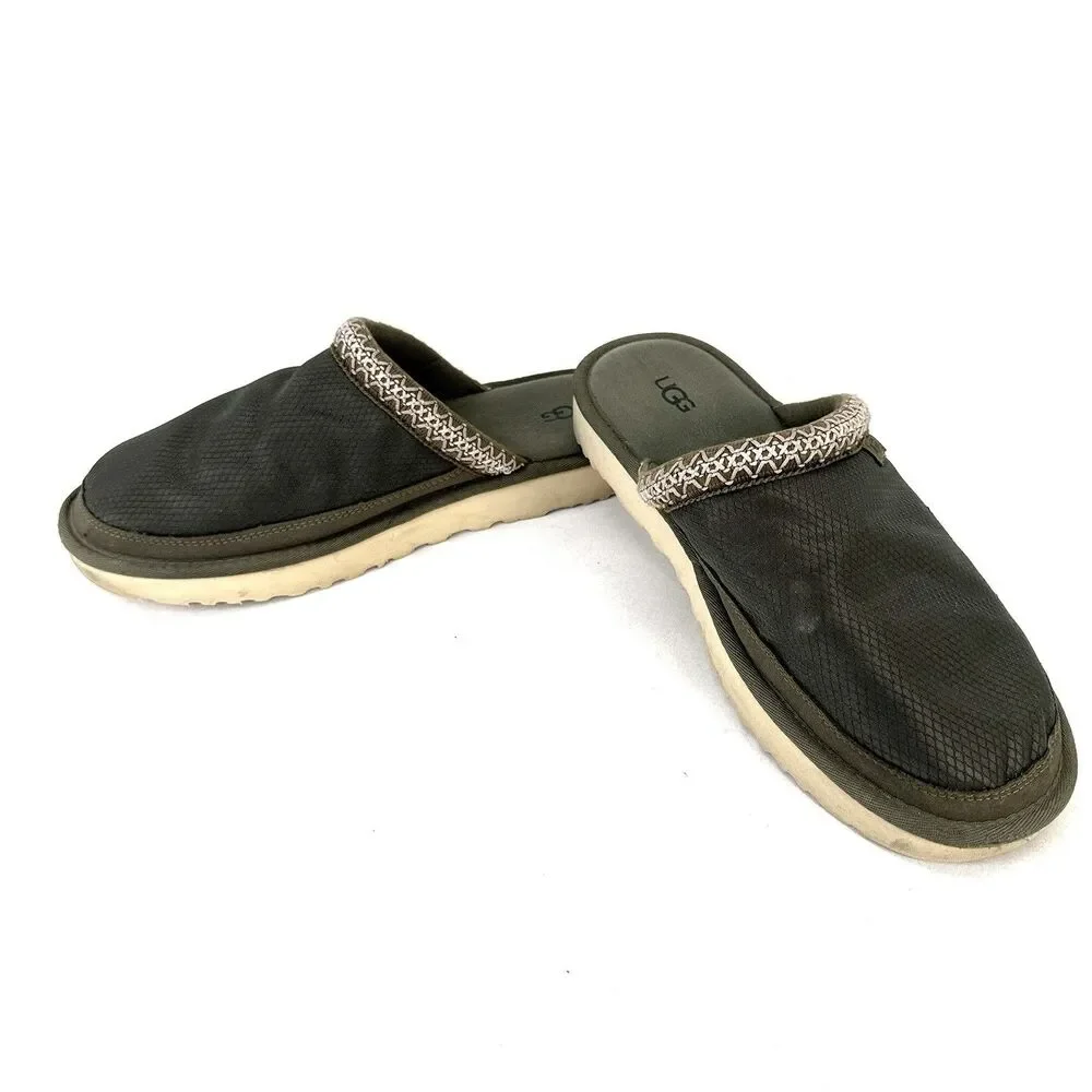 UGG Men's Tasman Slip-on Slides Uld Mono Slipper MLT Green US Size 10